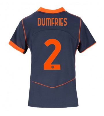 Inter Milan Denzel Dumfries #2 Tredje Tröja Kvinnor 2025-26 Kortärmad